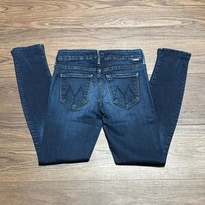 MOTHER The Looker No Play Skinny Jeans Dark Wash High Rise Sz 25 USA